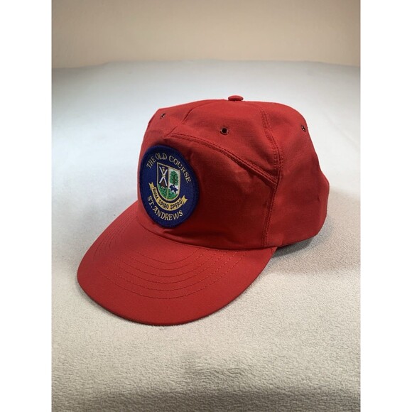 Vintage St Andrews Old Course Hat Cap Strapback Red Scotland Golf 90s - Picture 3 of 7